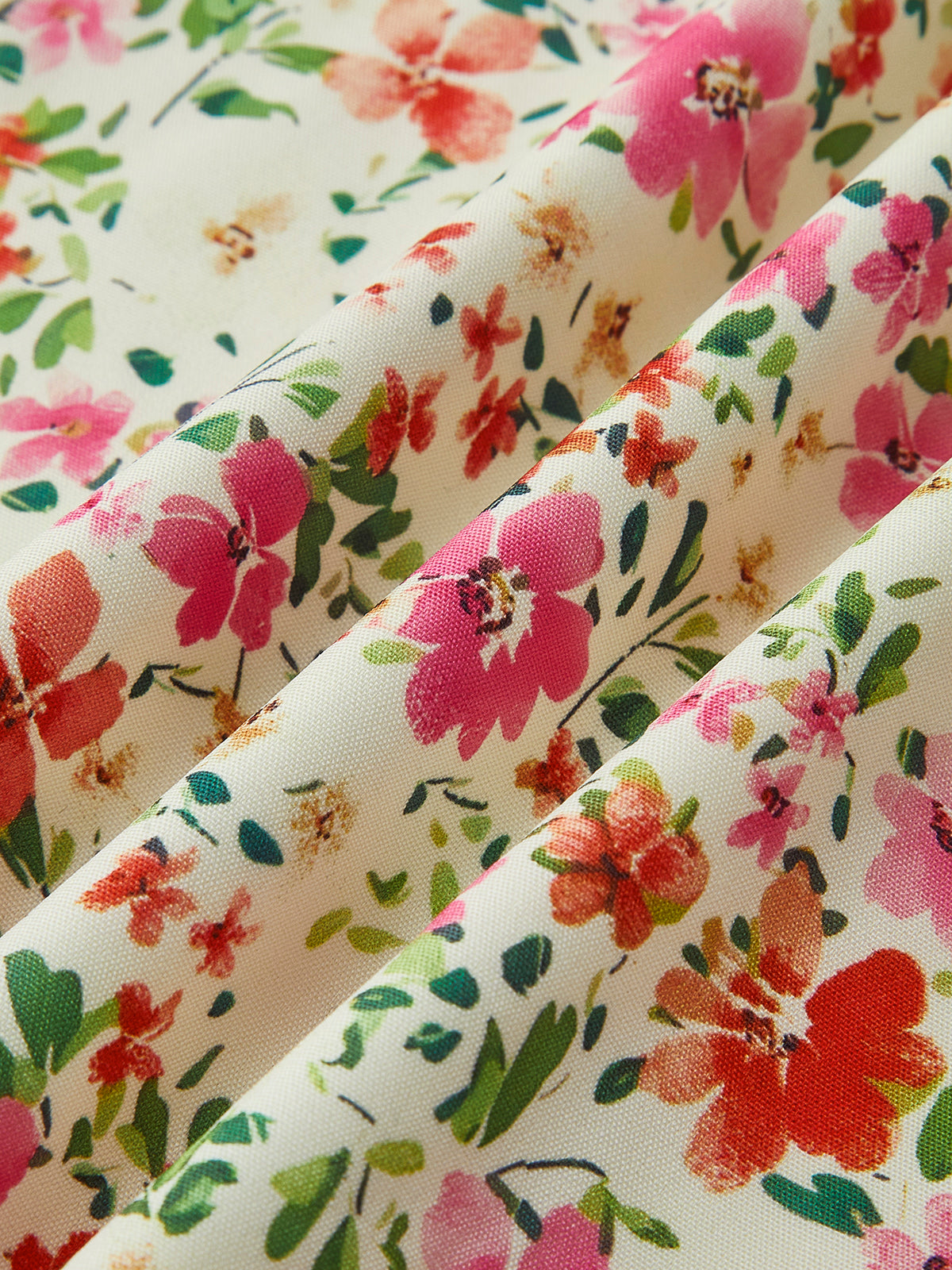 Cami | Blommönstrad Trim Midi Klänning