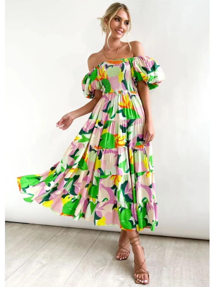 Adelaide | Off-Shoulder Maxi Klänning (Nästan slutsåld)