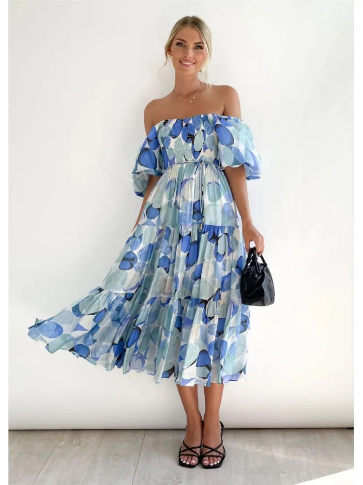 Adelaide | Off-Shoulder Maxi Klänning (Nästan slutsåld)
