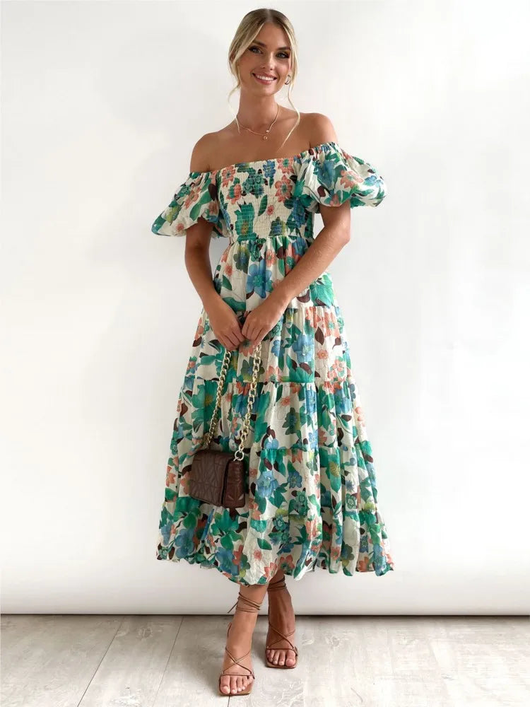Adelaide | Off-Shoulder Maxi Klänning (Nästan slutsåld)