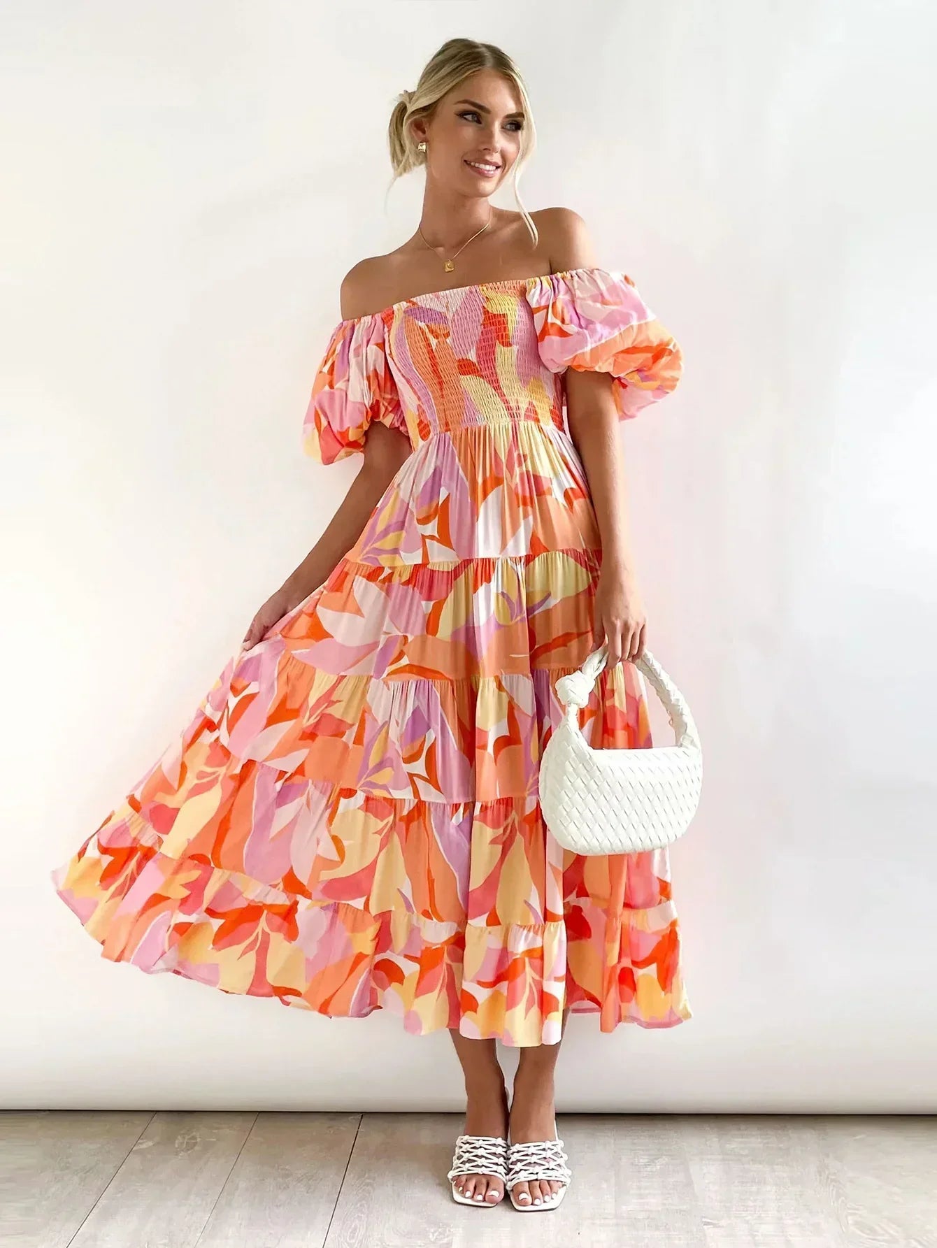Adelaide | Off-Shoulder Maxi Klänning (Nästan slutsåld)