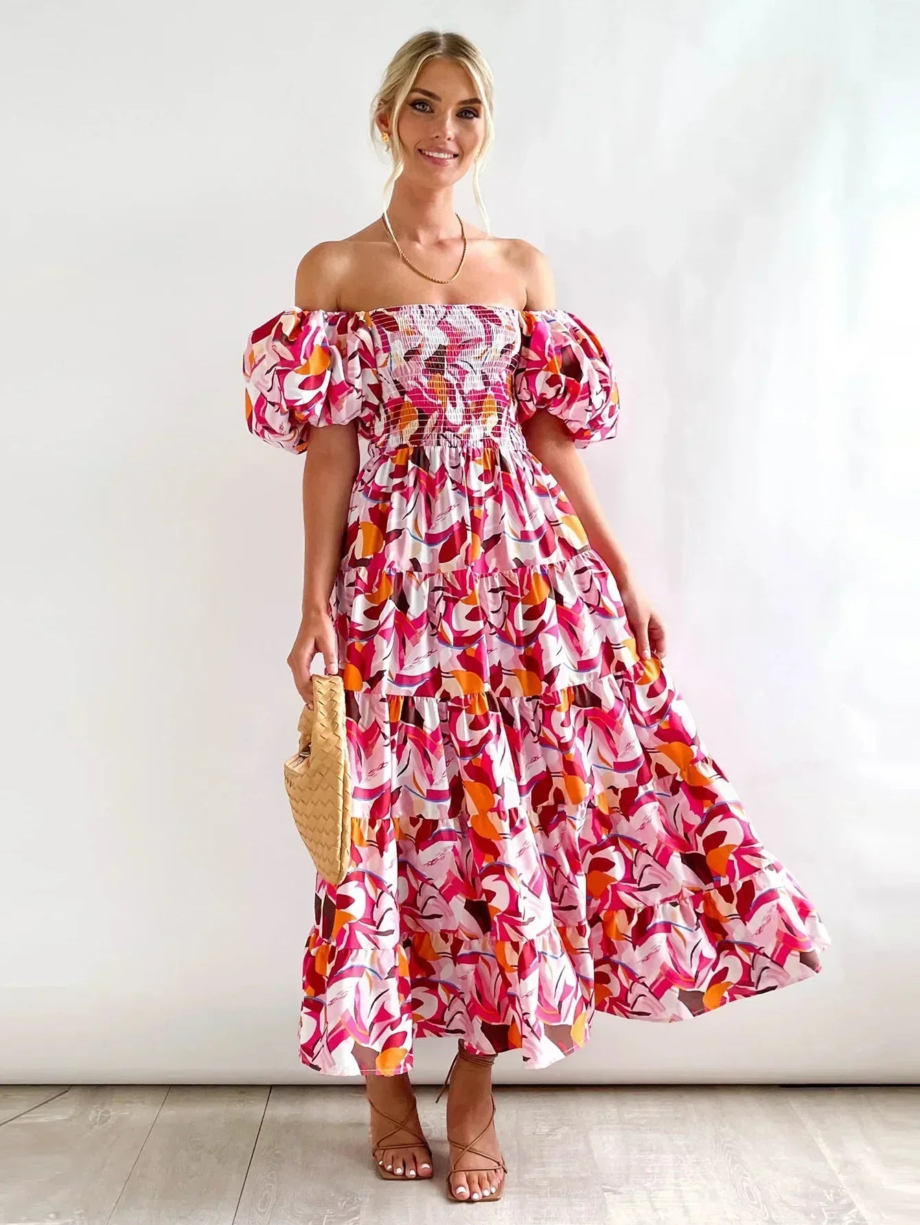 Adelaide | Off-Shoulder Maxi Klänning (Nästan slutsåld)