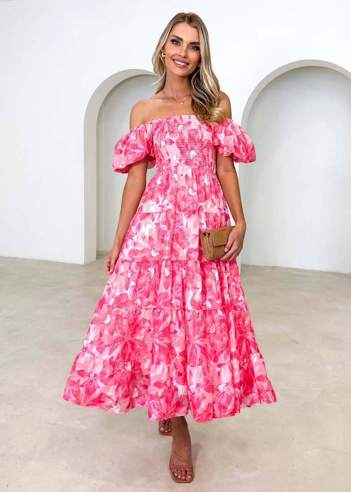 Adelaide | Off-Shoulder Maxi Klänning (Nästan slutsåld)