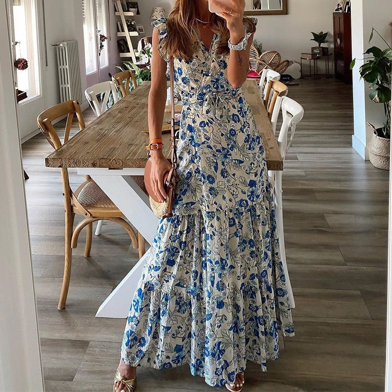 Anne | Blommig Maxiklänning