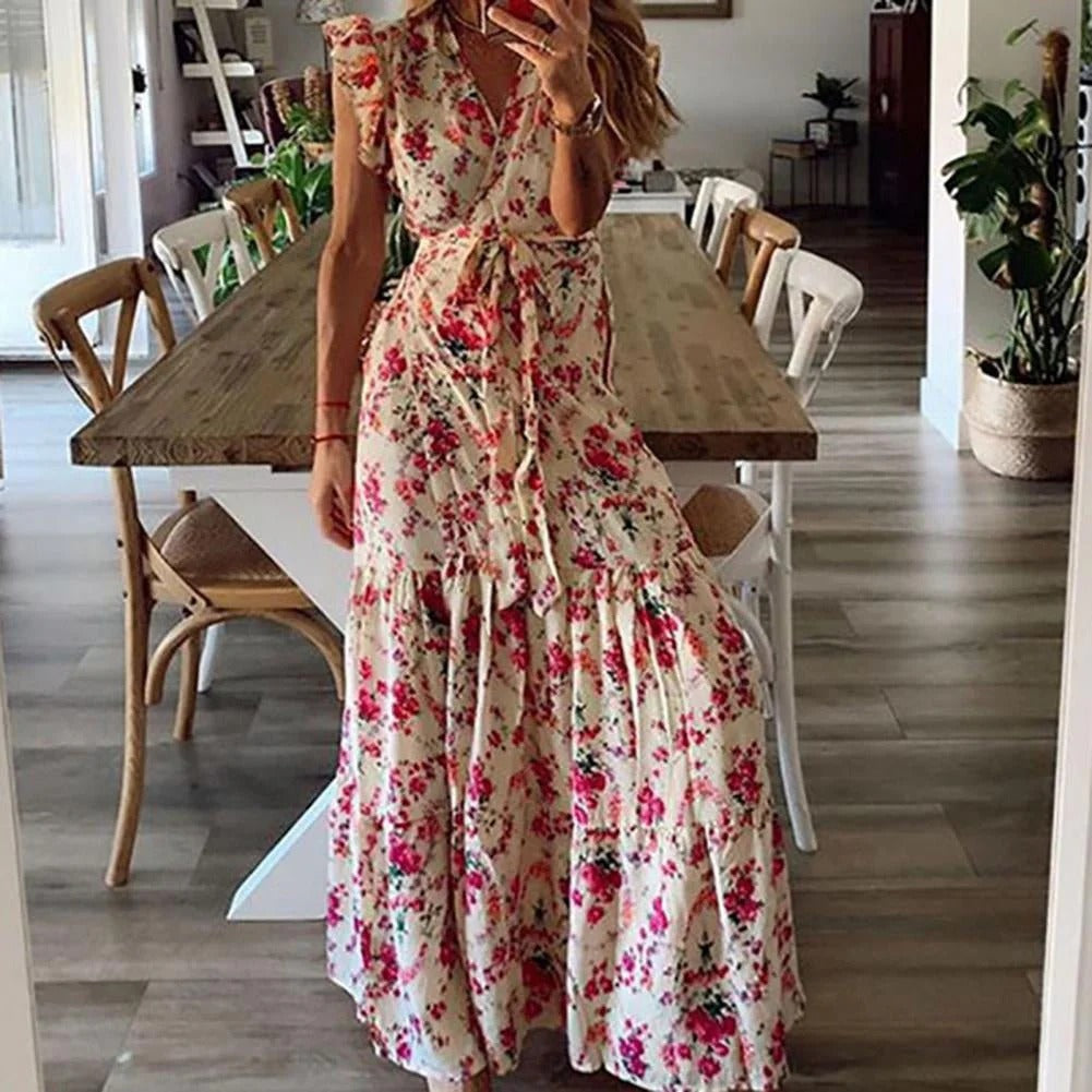 Anne | Blommig Maxiklänning